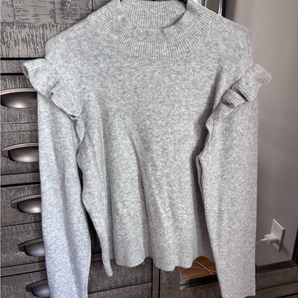 LOFT Light Gray Knit Sweater